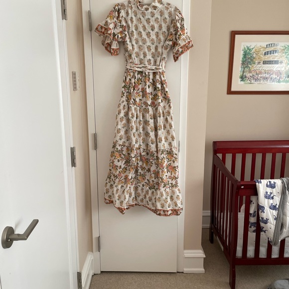 Floral Maxi Dress - Cream and Pink - Picture 2 of 6